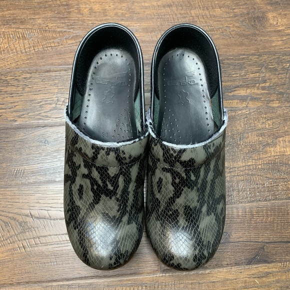 Dansko Professional Python Print Clogs - Picture 3 of 9